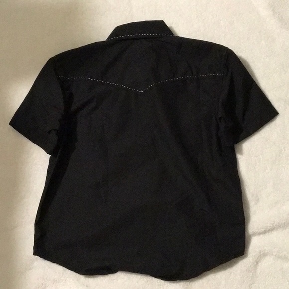 Western Rodeo Pearl Snaps Boy's Size Medium Shirt RED BANNER - Picture 5 of 7